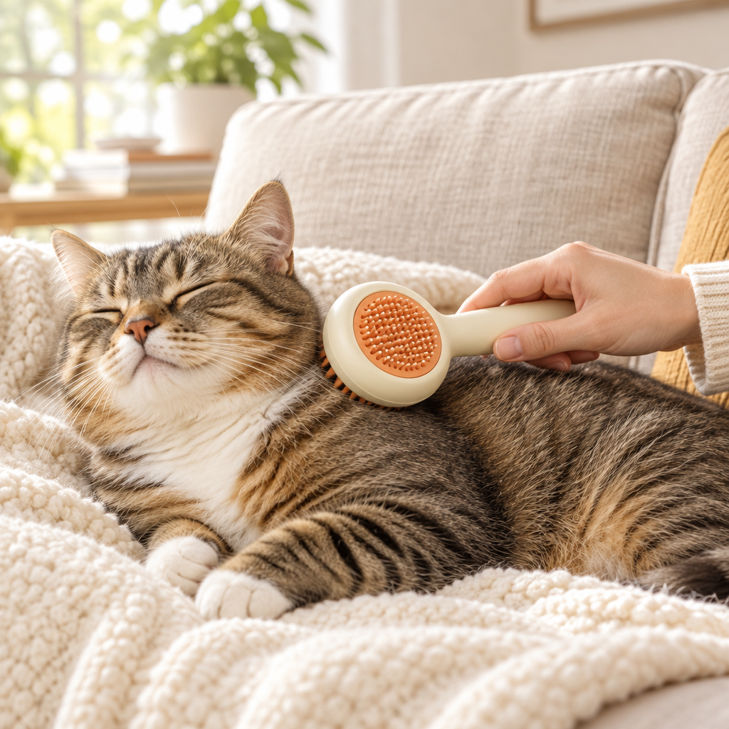 The One-Click Grooming Brush
